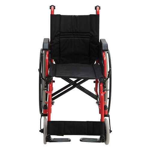 Kiddies Deluxe Wheelchair 16 Inch - Black and Red