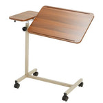 Over bed Table Dual Top and wheels laminated wood